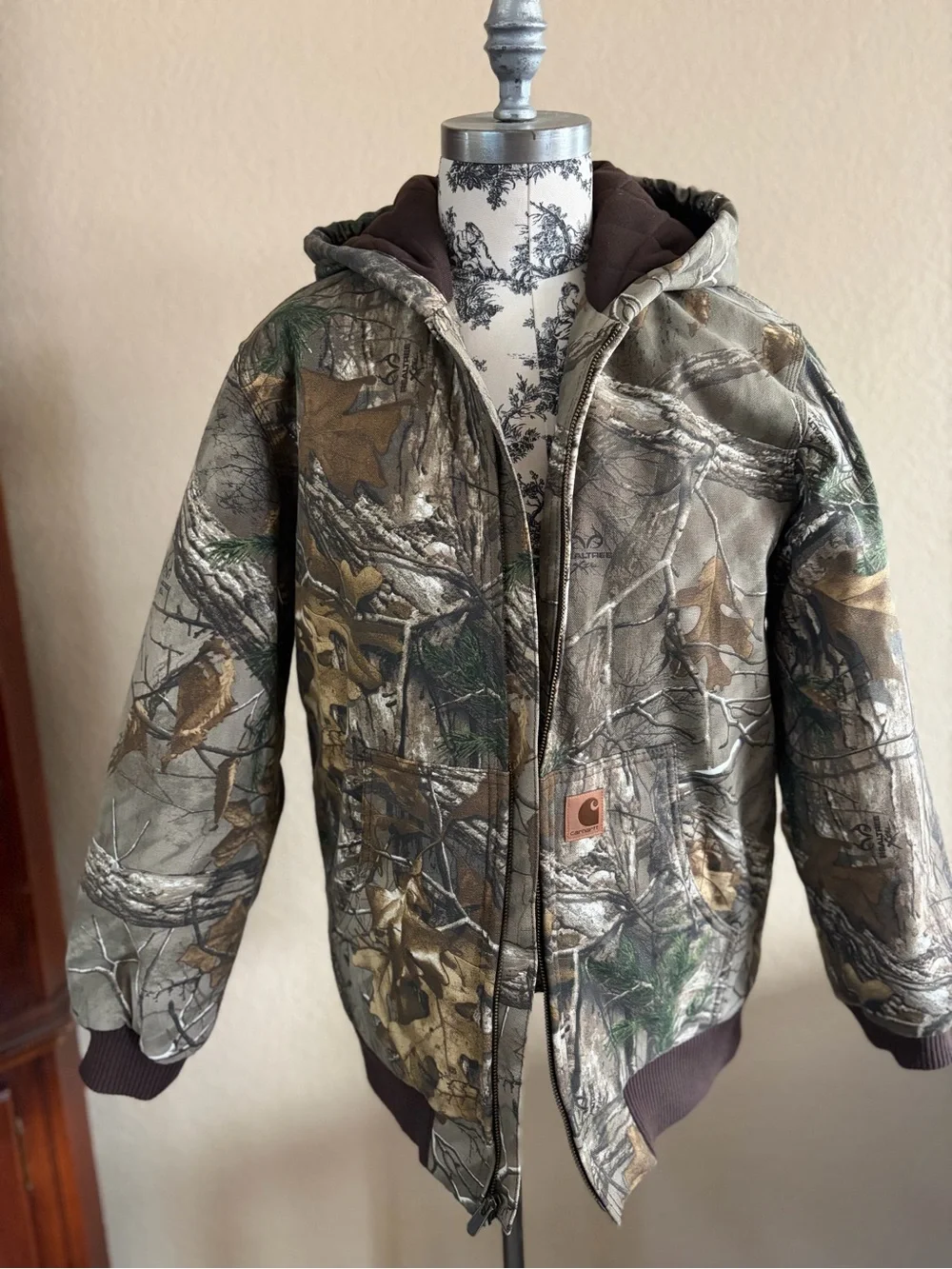 Carhartt Kids' Realtree Camo Hooded Jacket - Brown/Green
